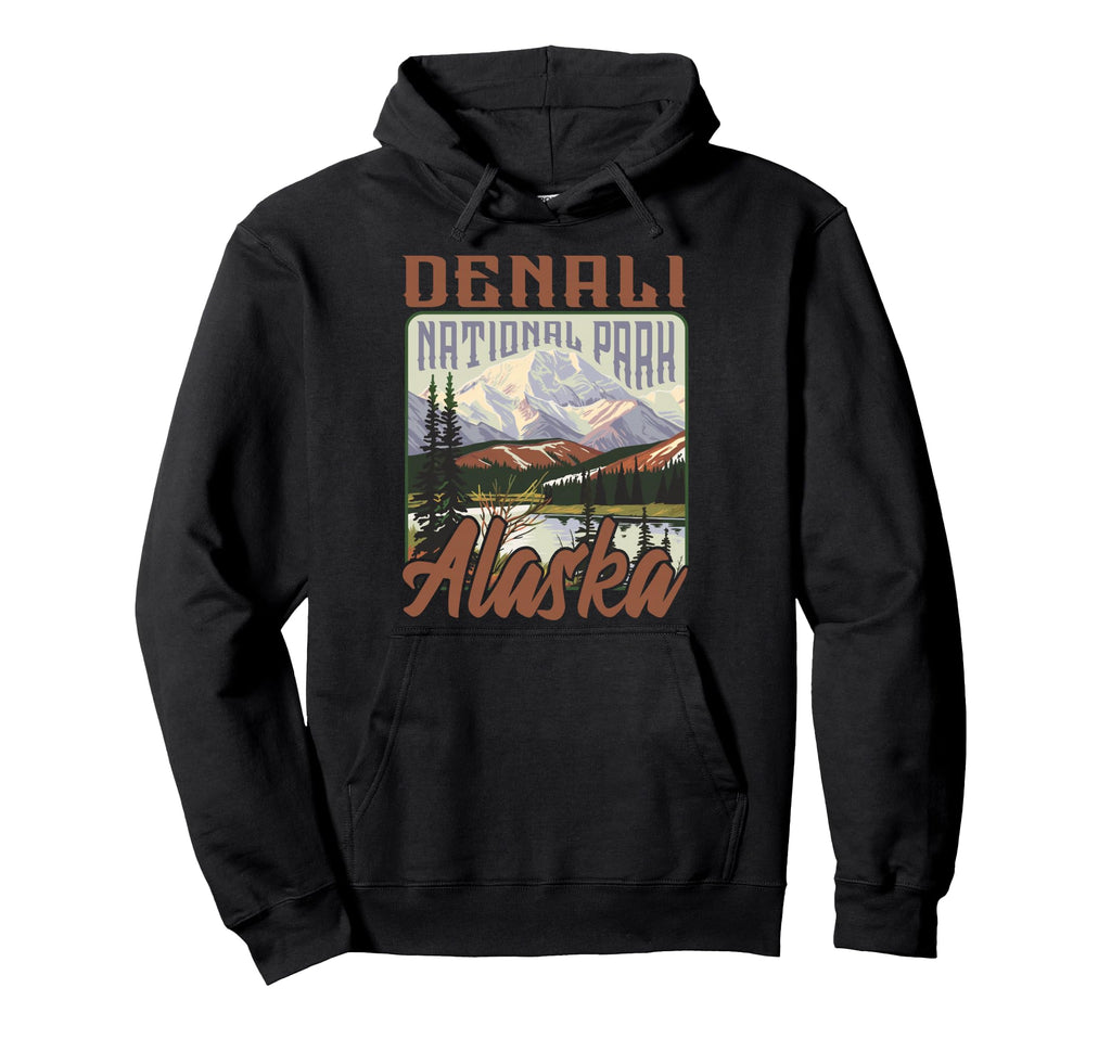 Denali Usa National Park Alaska Hoodie - Custom Art Print Men Women - T-Shirt, Sweatshirt, Hoodie