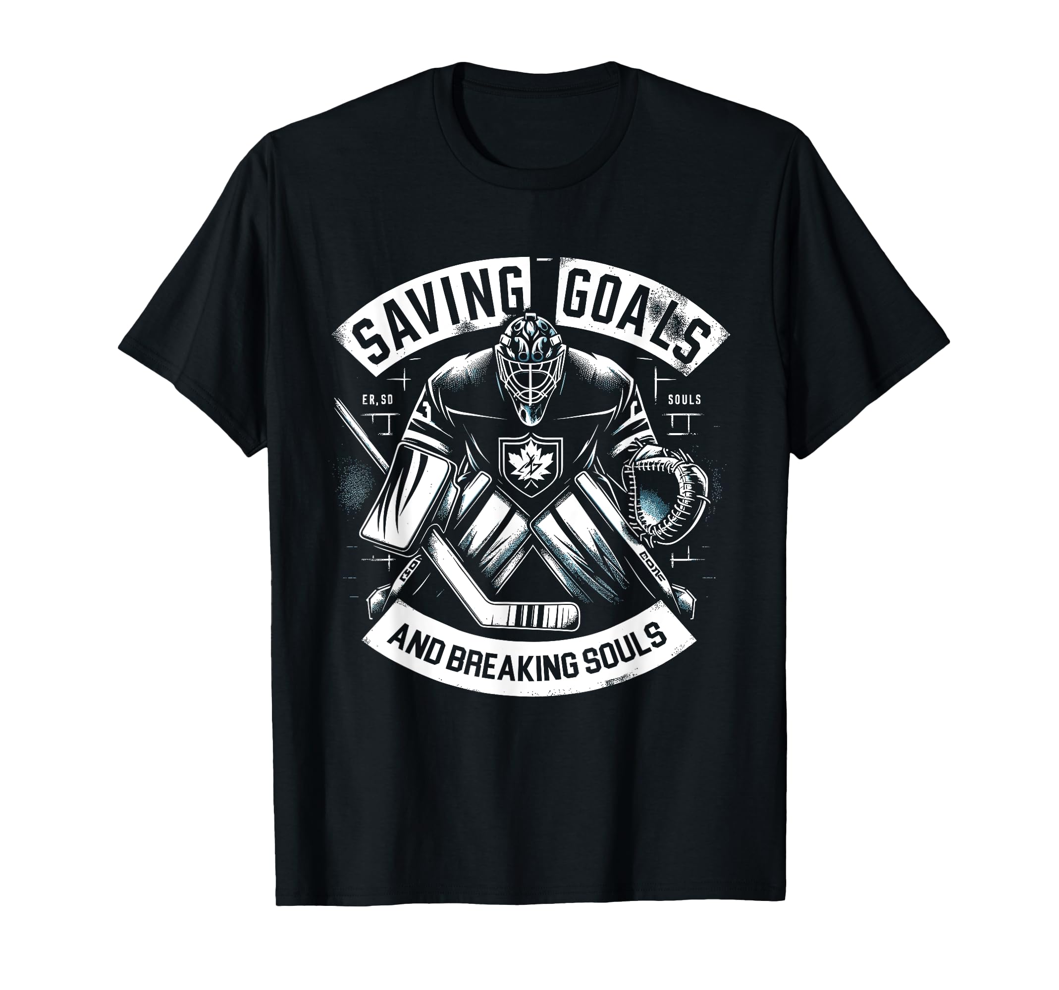 Ice Hockey Goalie Goaltender Keeper T-Shirt - Minimalist Print for Adults - T-Shirt, Sweatshirt, Hoodie