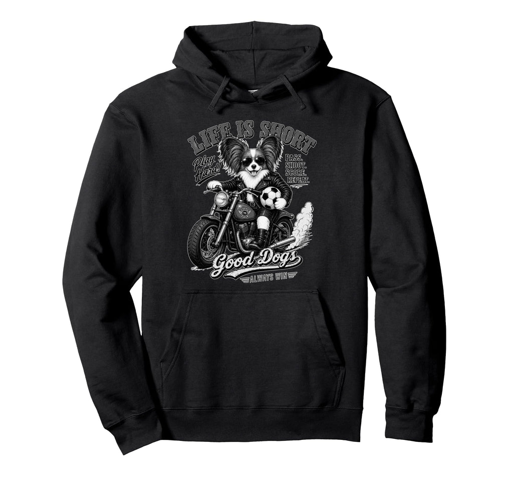 Papillon Motorbike Love Footbal Hoodie - Aesthetic Graphic Men Women - T-Shirt, Sweatshirt, Hoodie