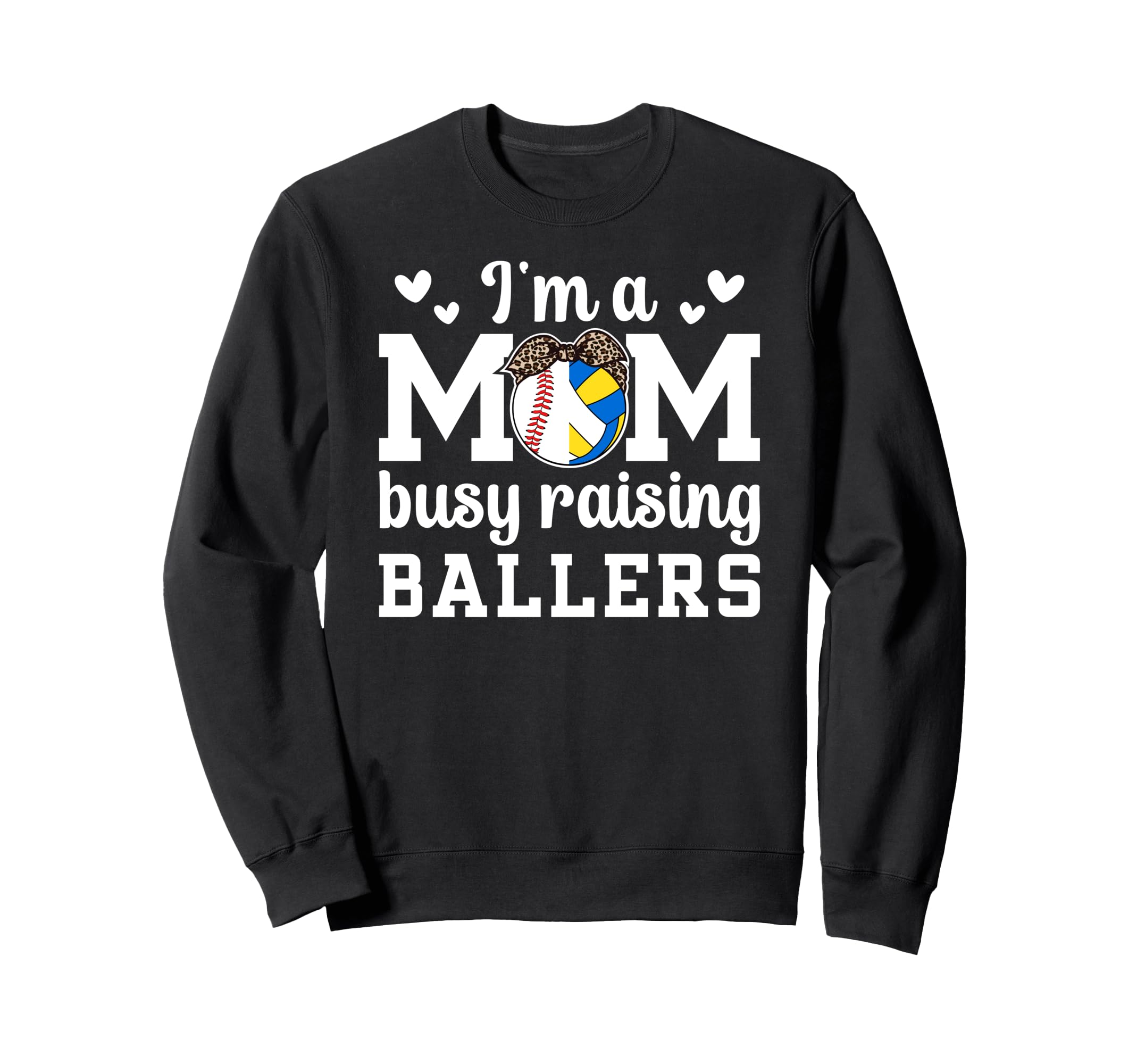 Im Mom Busy Raising Ballers Baseball Sweatshirt - Custom Art Print Unisex - T-Shirt, Sweatshirt, Hoodie