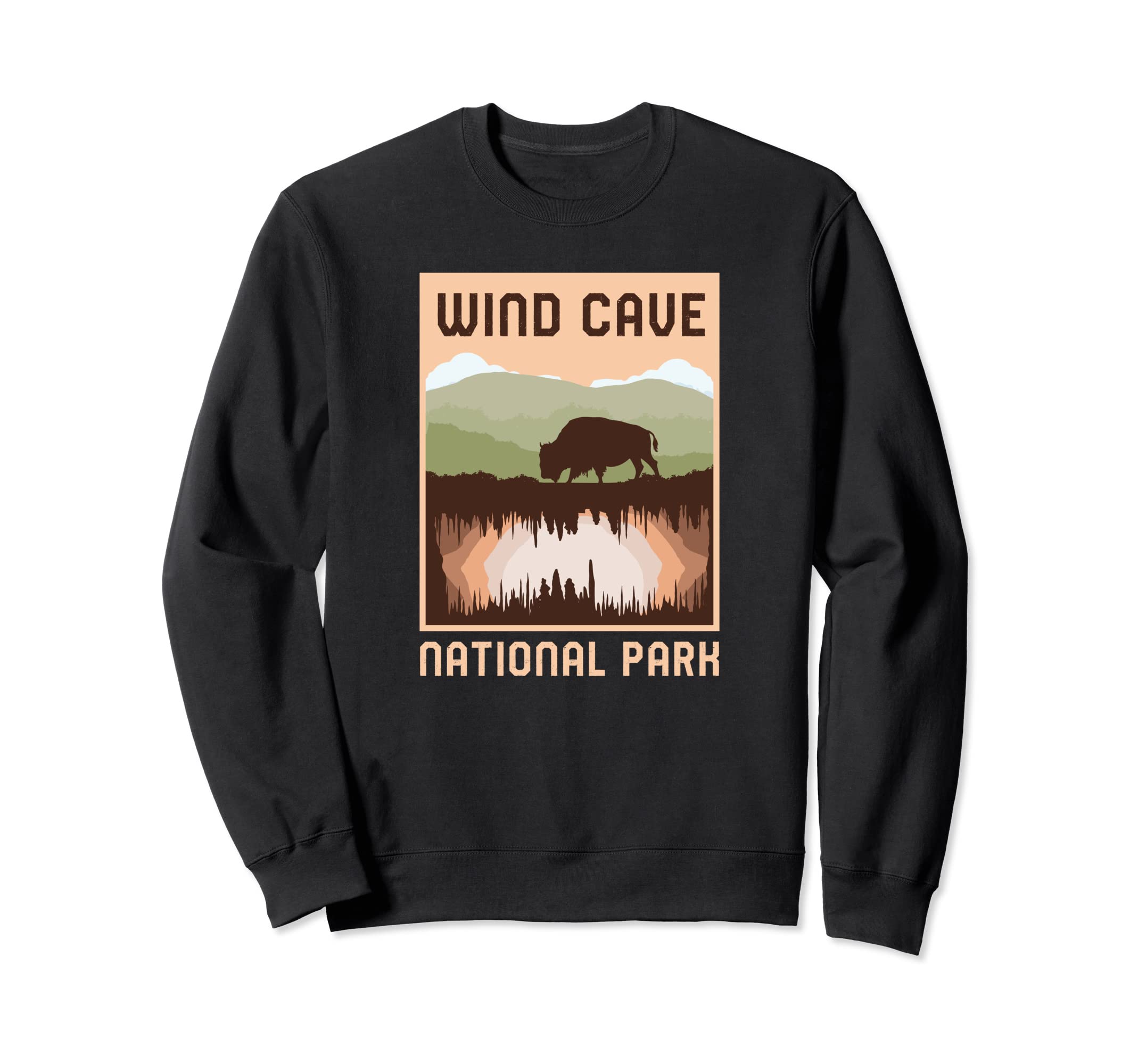 Wind Cave National Park South Sweatshirt - Trendy Graphic for Adults - T-Shirt, Sweatshirt, Hoodie