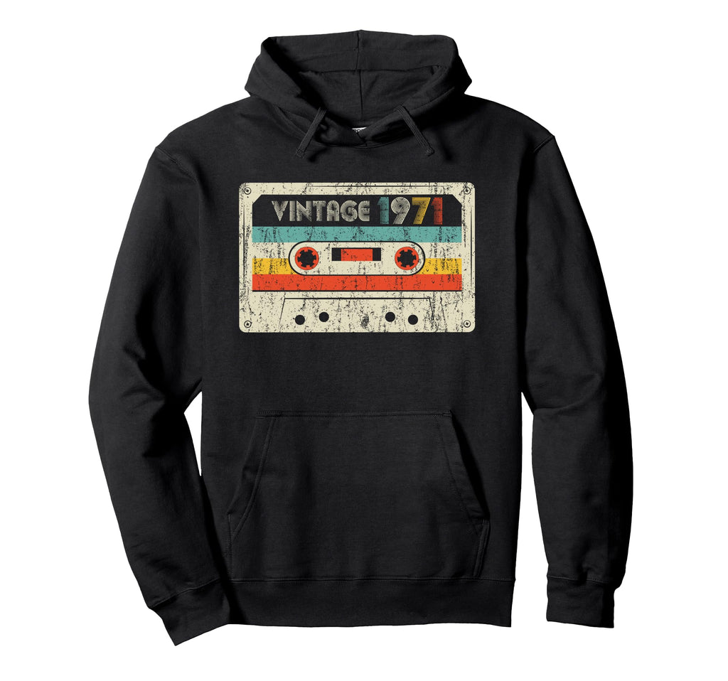 1971 Birthday 1971 Cassette Tape Hoodie - Casual Everyday Wear Men Women - T-Shirt, Sweatshirt, Hoodie