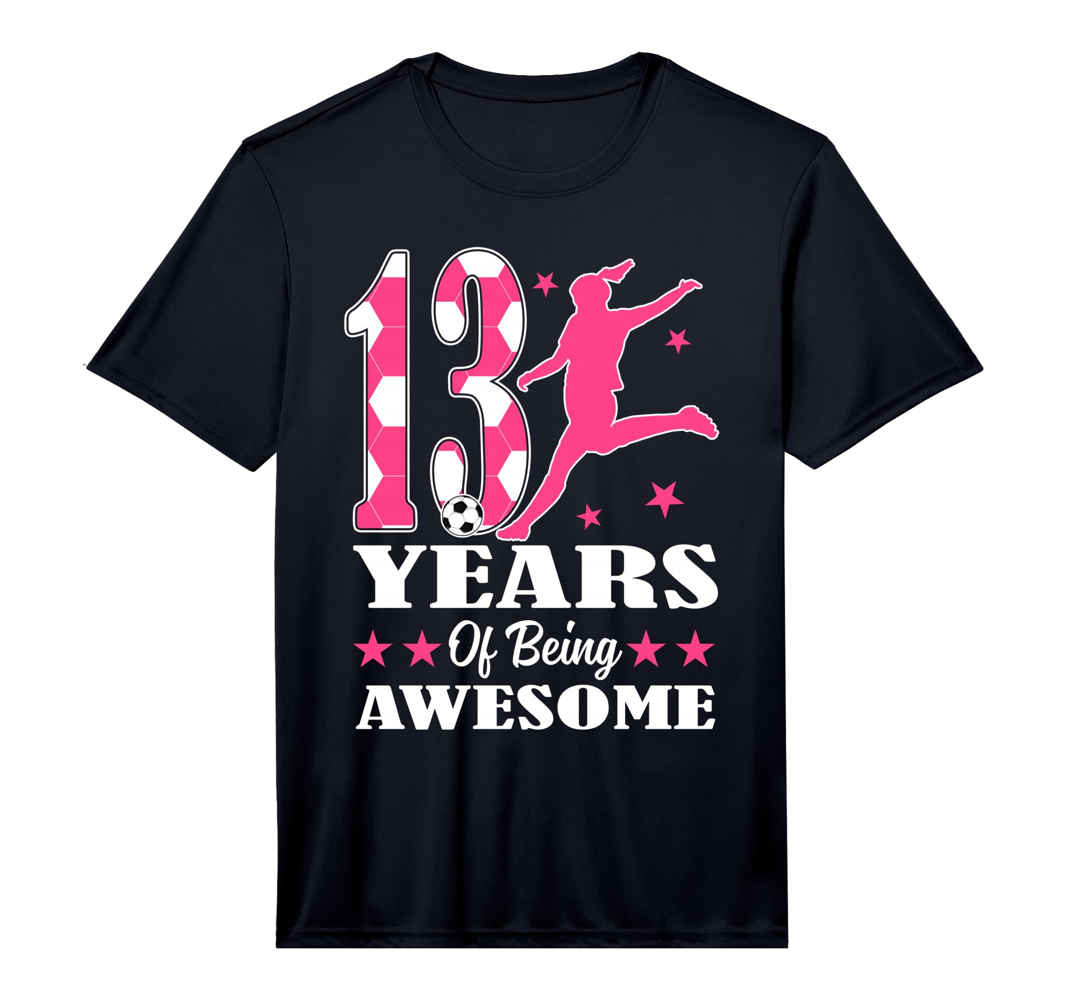 13 Years Being Awesome Birthday Soccer T-Shirt - Unique Graphic Men Women - T-Shirt, Sweatshirt, Hoodie