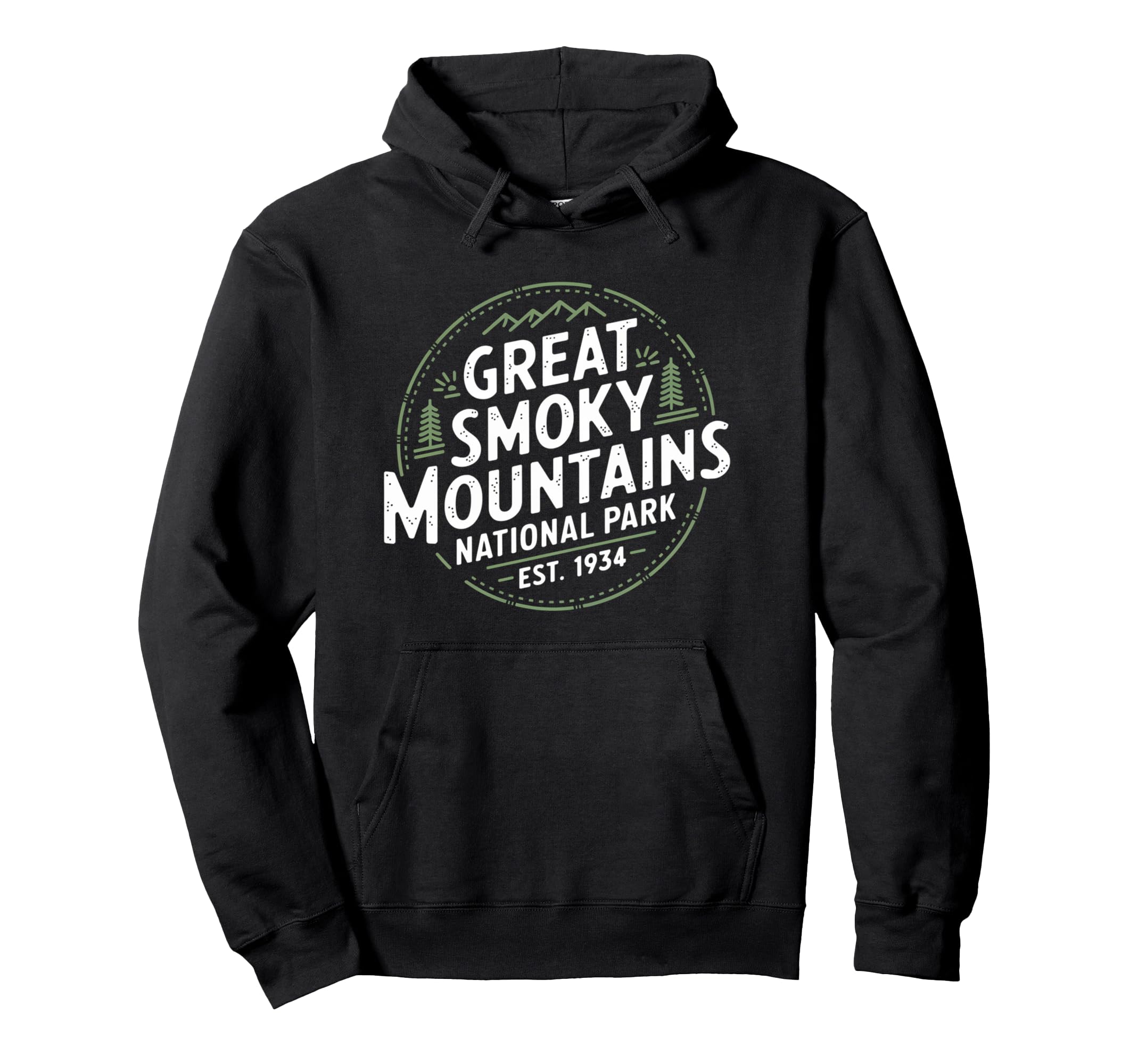 Great Smoky Mountains National Park Circle Hoodie - Graphic Print Unisex - T-Shirt, Sweatshirt, Hoodie