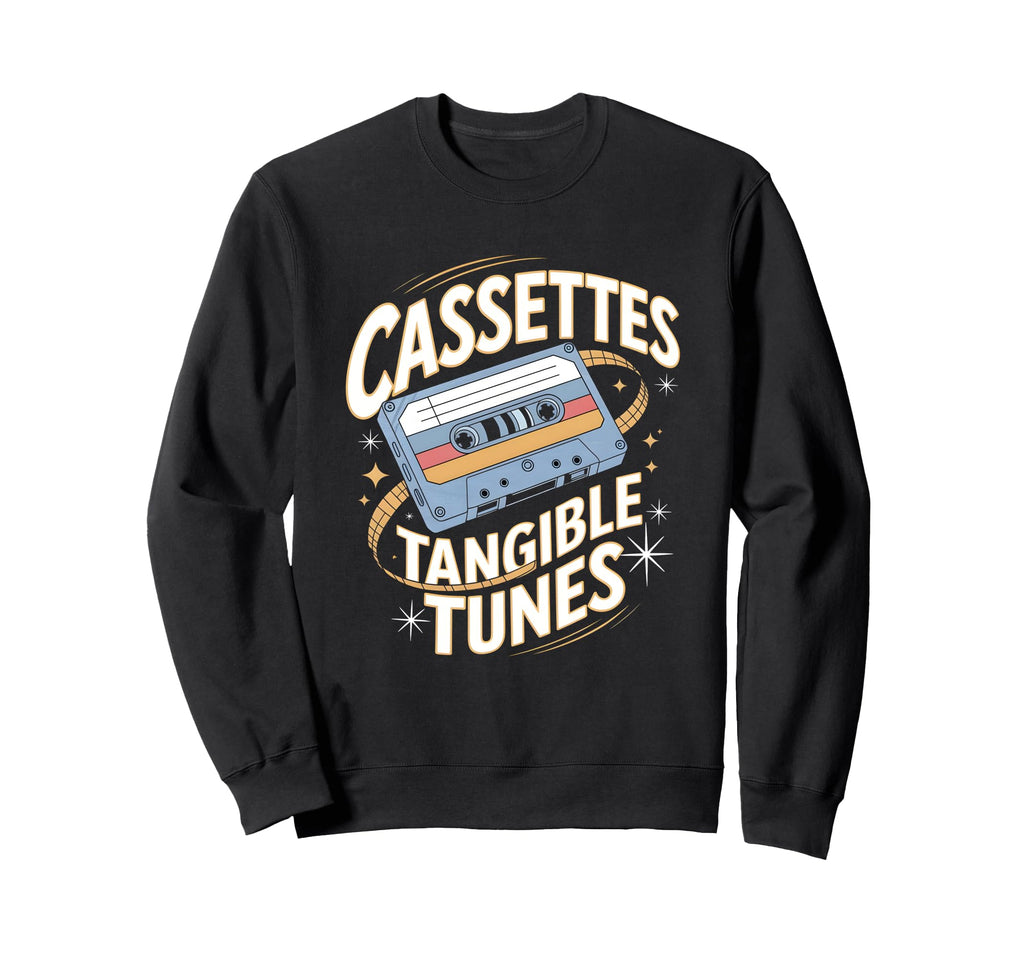 Cassettes Tangible Tunes Sweatshirt - Fun Novelty Design Men Women - T-Shirt, Sweatshirt, Hoodie