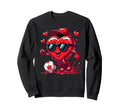 Valentine Soccer Heart Drip Sport Sweatshirt - Novelty Apparel Men Women - T-Shirt, Sweatshirt, Hoodie