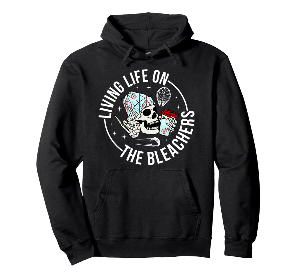 Bleachers Hockey Keeper Mom Hockey Goalie Hoodie - Trendy Graphic Unisex - T-Shirt, Sweatshirt, Hoodie