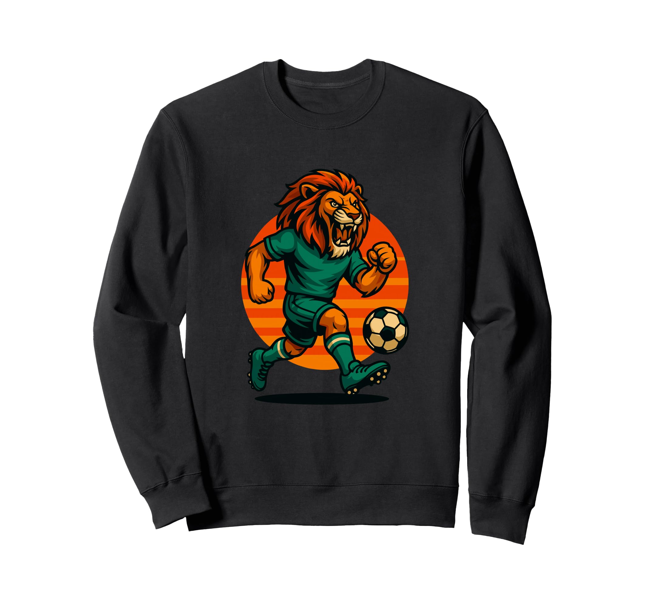 Funny Lion Soccer Sports Sweatshirt - Fun Novelty Design Unisex - T-Shirt, Sweatshirt, Hoodie