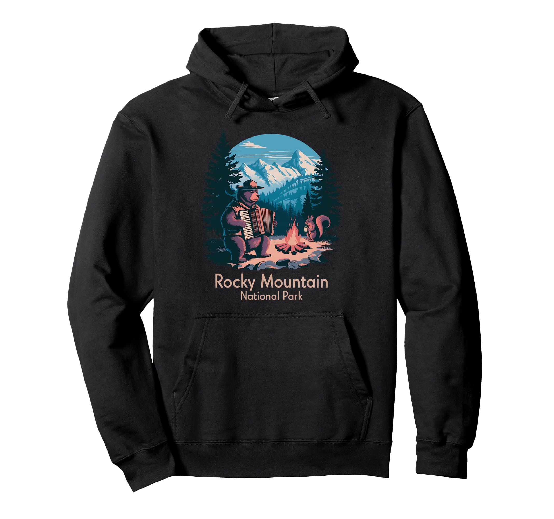 Rocky Mountain National Park Bear Hoodie - Minimalist Print Unisex - T-Shirt, Sweatshirt, Hoodie