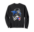 Messy Bun Hair Puerto Rican Sweatshirt - Fun Novelty Design Men Women - T-Shirt, Sweatshirt, Hoodie