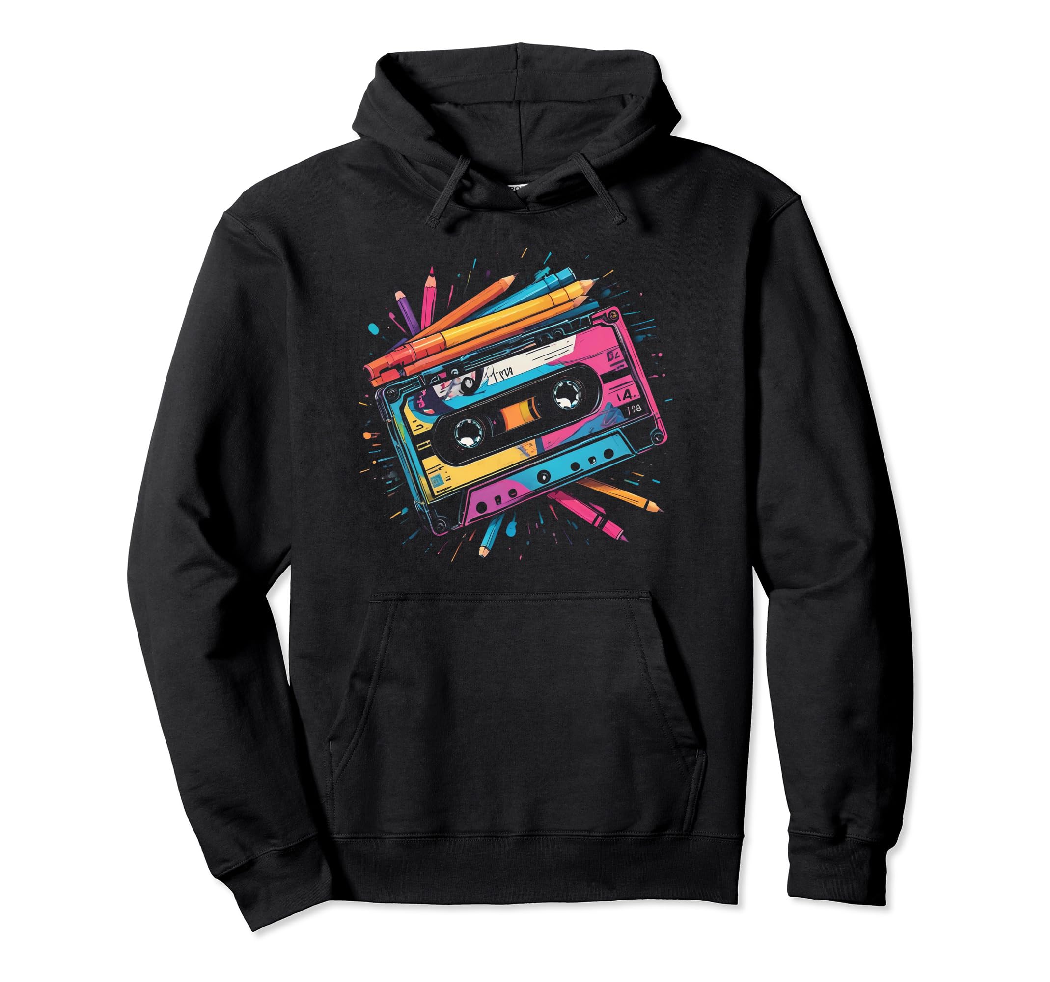 80S And 90S Old Tape Hoodie - Minimalist Print for Adults - T-Shirt, Sweatshirt, Hoodie