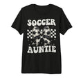 Soccer Auntie Funny Coquette Bow Soccer T-Shirt - Minimalist Print Unisex - T-Shirt, Sweatshirt, Hoodie