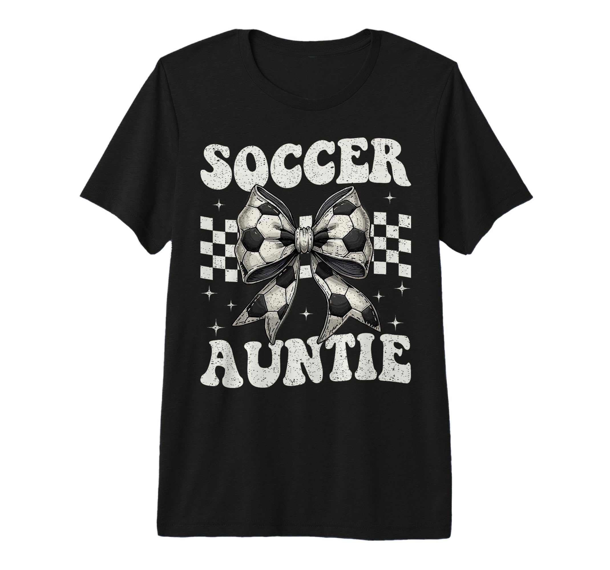 Soccer Auntie Funny Coquette Bow Soccer T-Shirt - Minimalist Print Unisex - T-Shirt, Sweatshirt, Hoodie