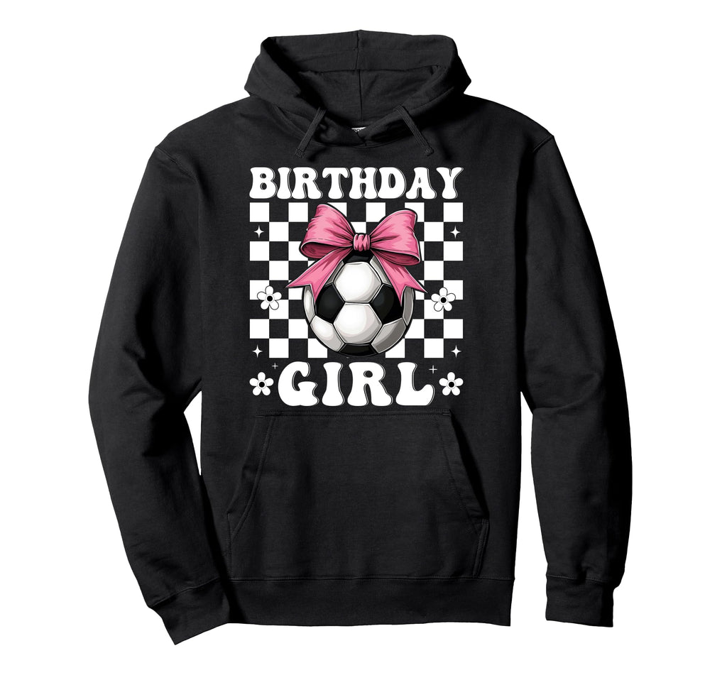Birthday Soccer Soccer Mom Coquette Bow Hoodie - Trendy Graphic Unisex - T-Shirt, Sweatshirt, Hoodie