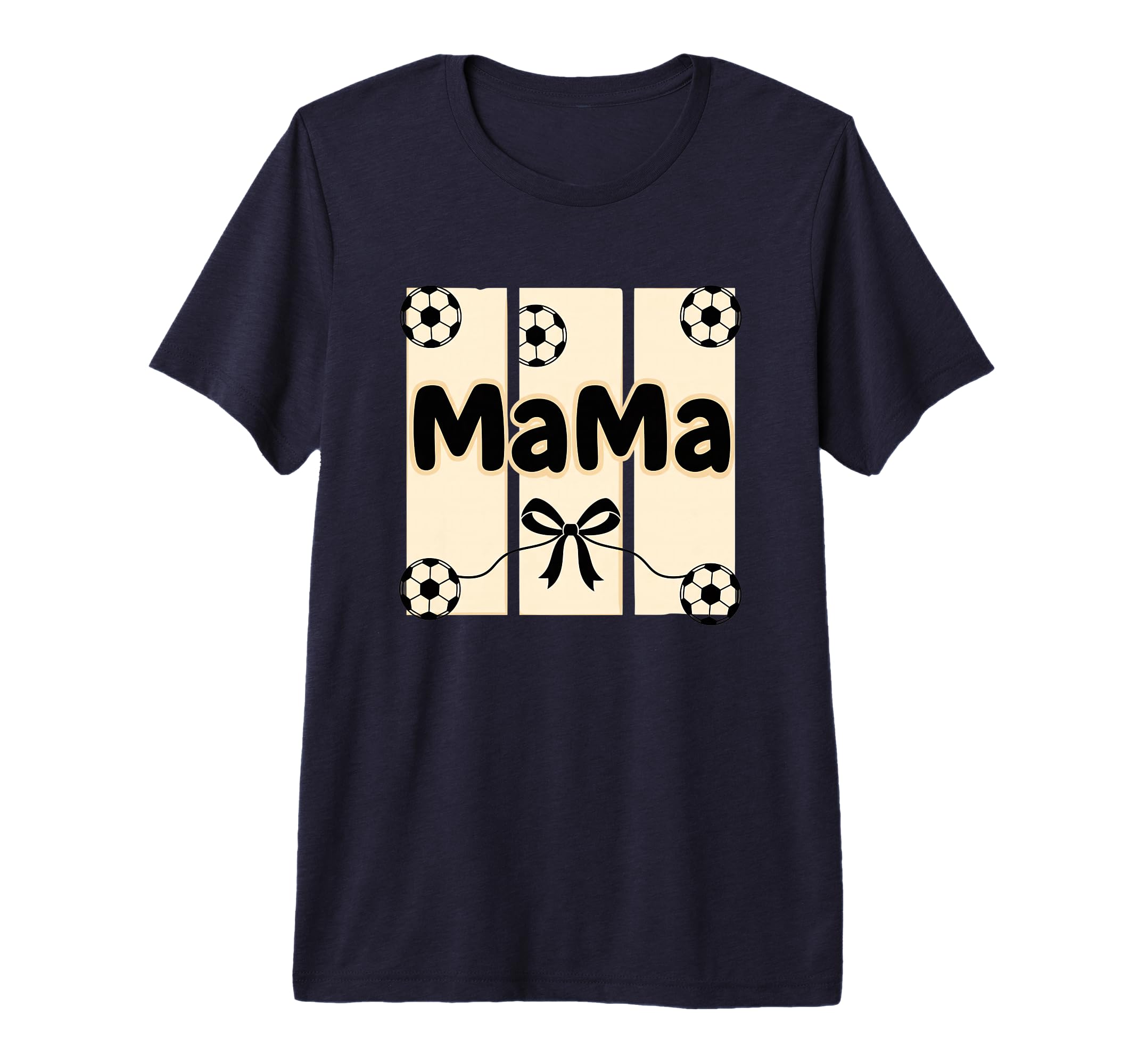 Mama Soccer Mom Ribbon Ball Supporter T-Shirt - Graphic Print for Adults - T-Shirt, Sweatshirt, Hoodie