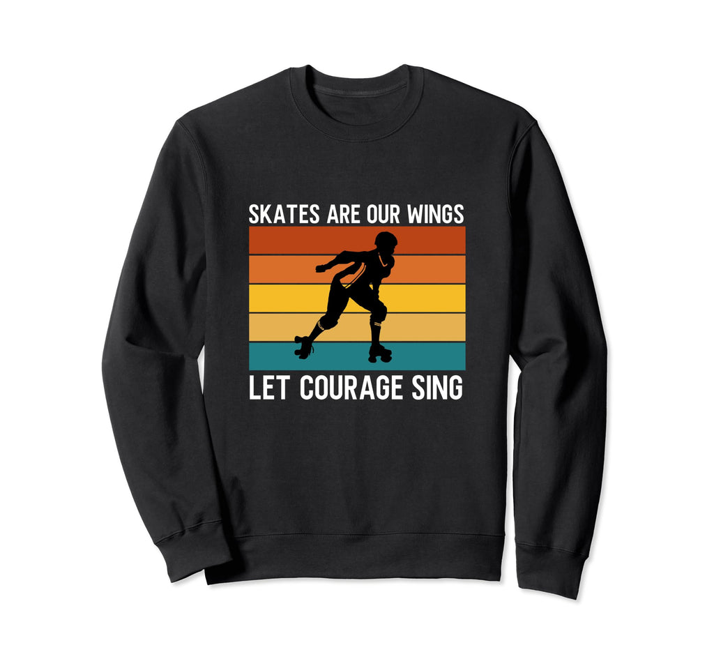 70S 80S Roller Derby Player Skating Sweatshirt - Trendy Graphic Men Women - T-Shirt, Sweatshirt, Hoodie