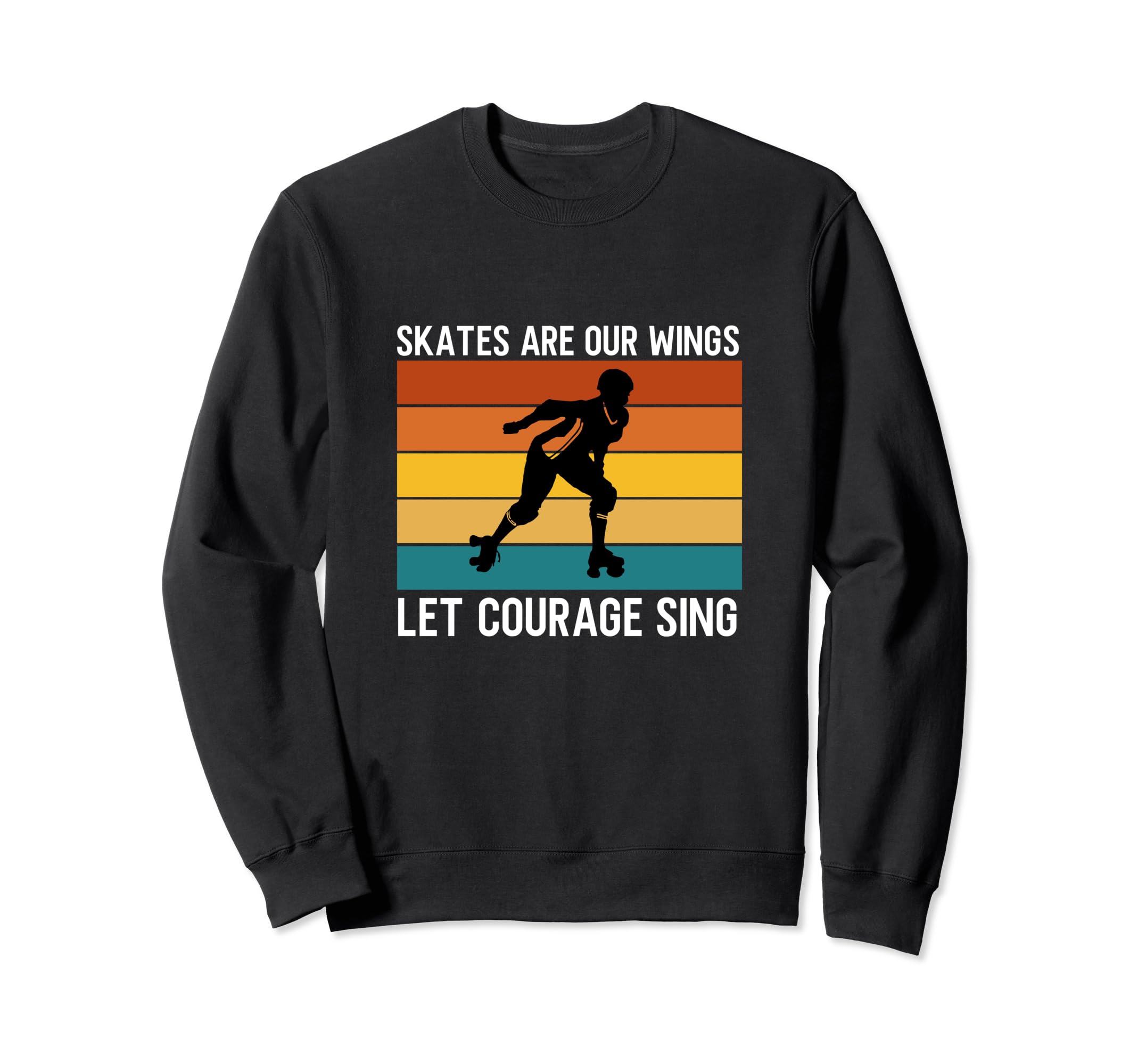 70S 80S Roller Derby Player Skating Sweatshirt - Trendy Graphic Men Women - T-Shirt, Sweatshirt, Hoodie