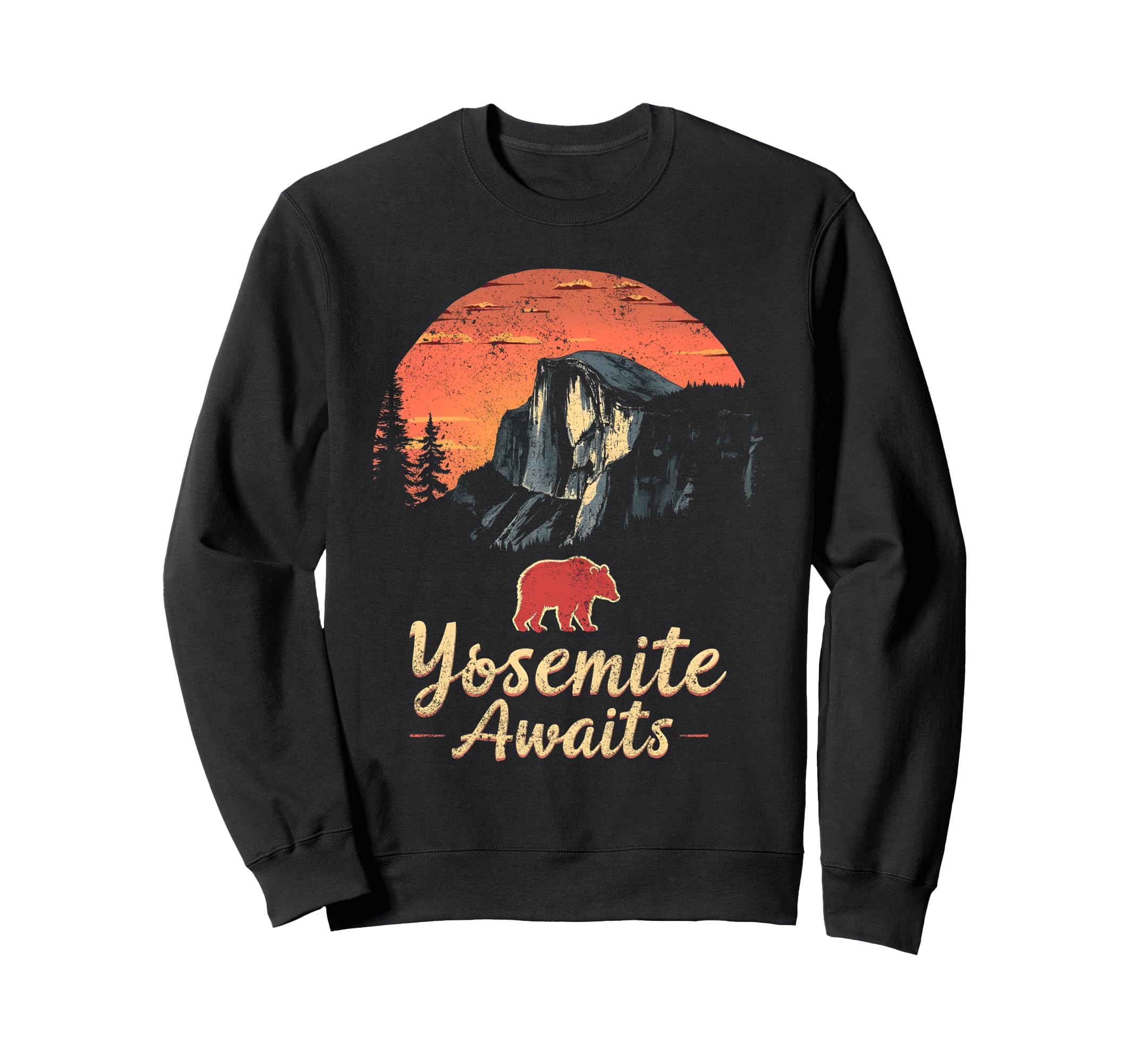 Yosemite Bear Hike National Park Hiking Sweatshirt - Unique Graphic Unisex - T-Shirt, Sweatshirt, Hoodie