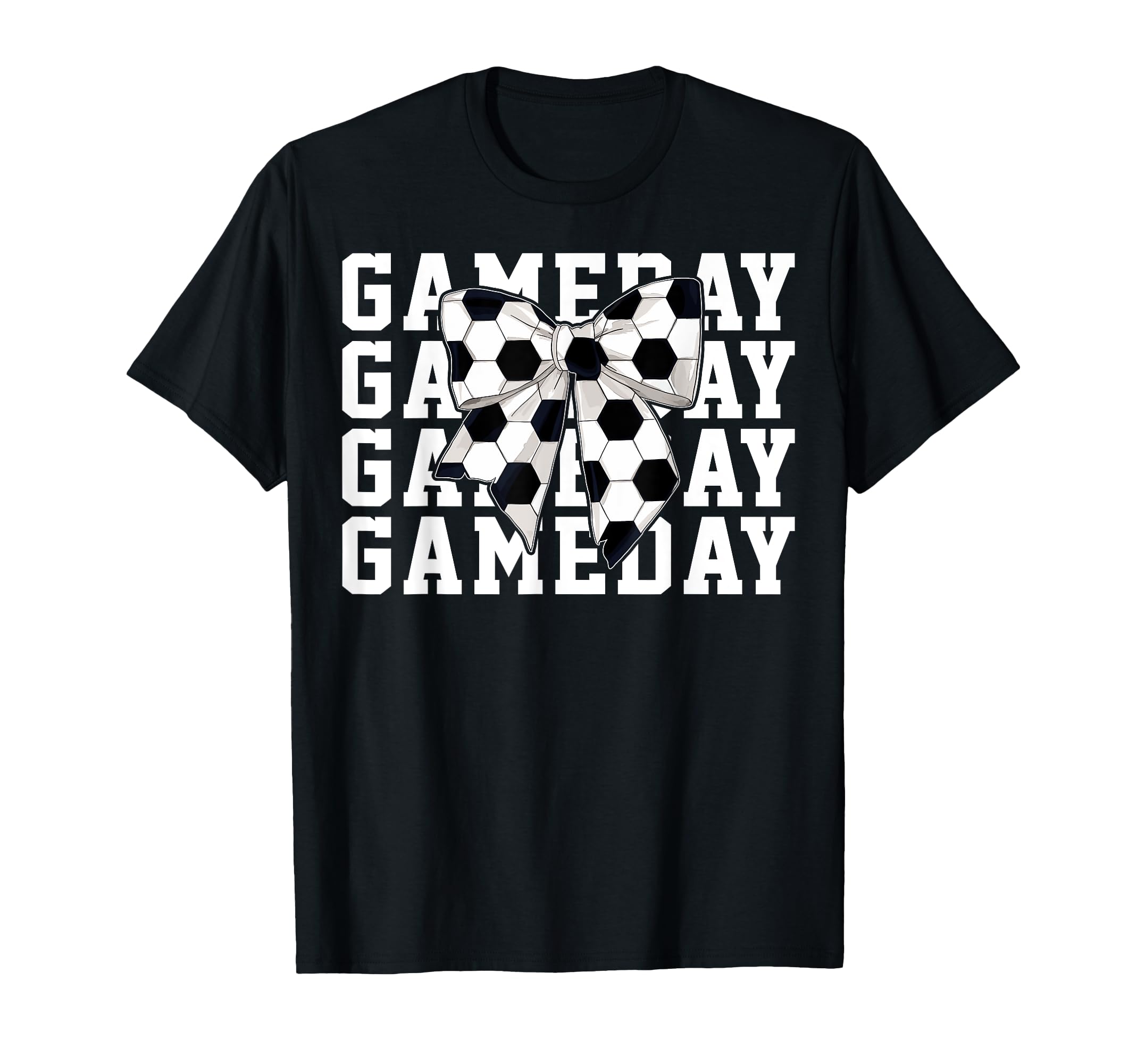 Soccer Lover Coquette Bow Game Day T-Shirt - Trendy Graphic for Adults - T-Shirt, Sweatshirt, Hoodie