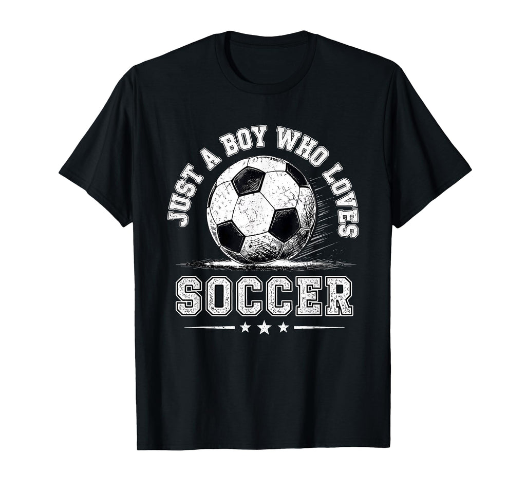Just Who Loves Soccer Distressed T-Shirt - Custom Art Print for Adults - T-Shirt, Sweatshirt, Hoodie