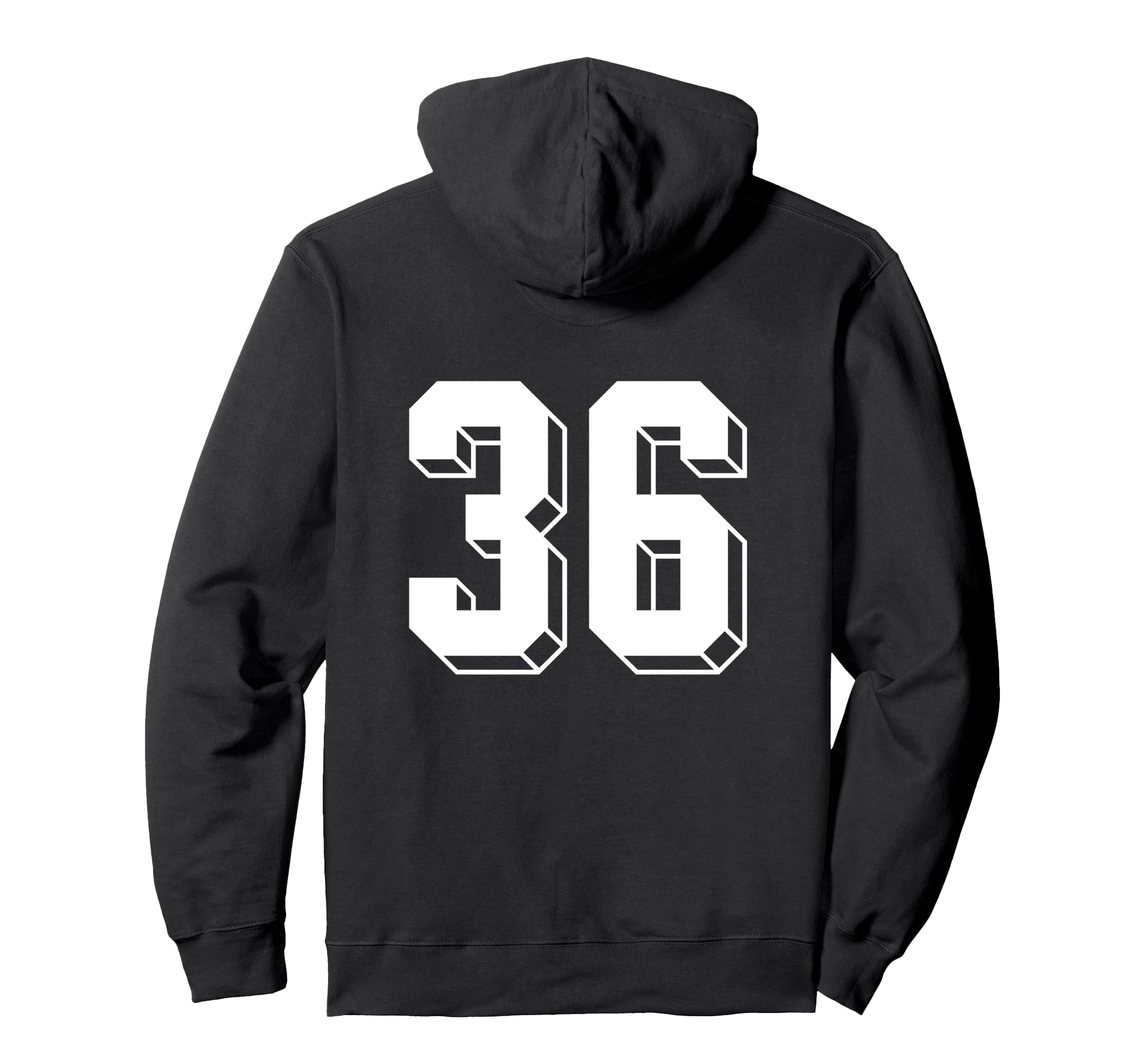 Number 36 Backside 80S 90S Team Jersey Hoodie - Graphic Print for Adults - T-Shirt, Sweatshirt, Hoodie