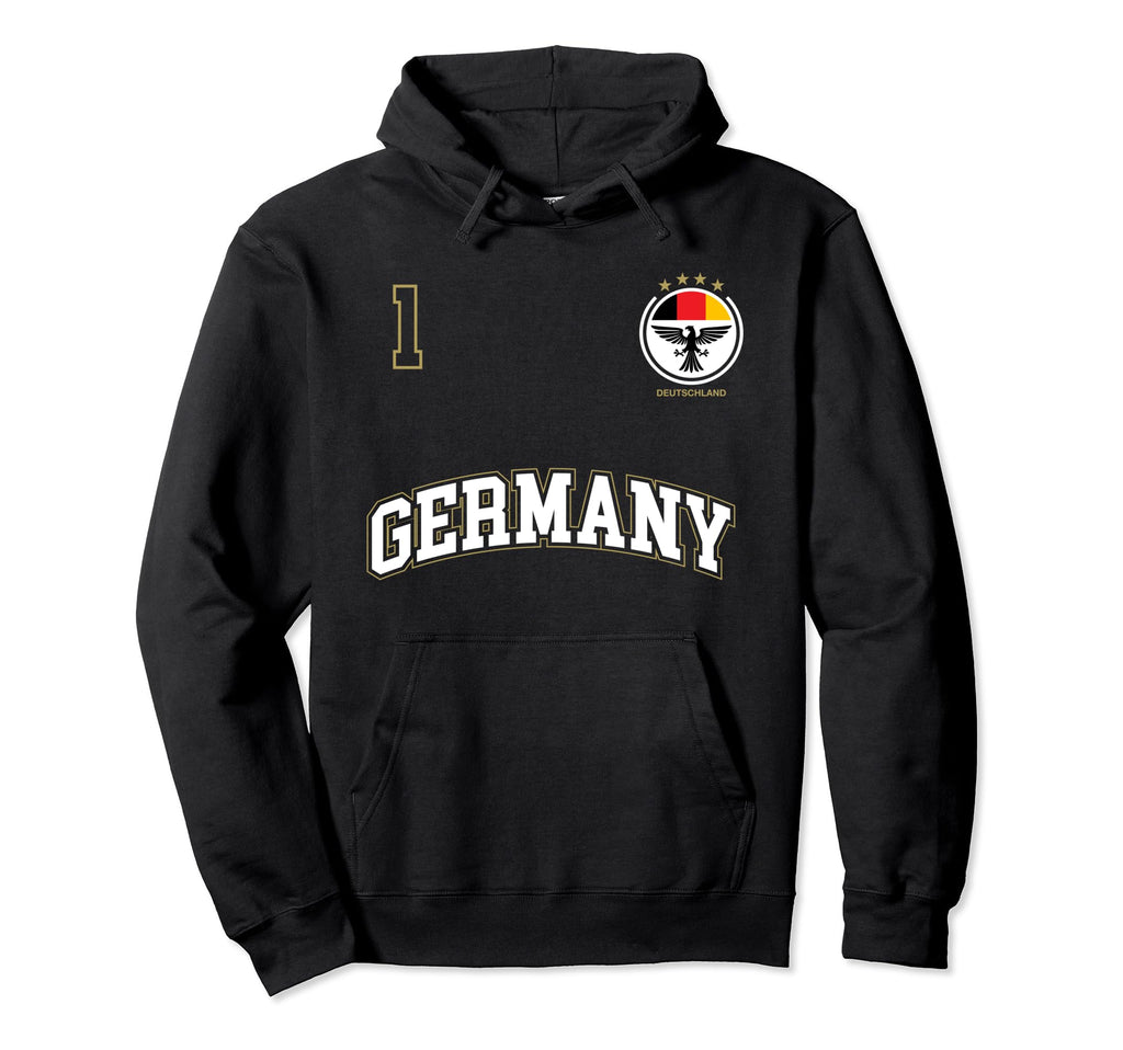 Germany Soccer No 1 Sports Team German Hoodie - Novelty Apparel for Adults - T-Shirt, Sweatshirt, Hoodie