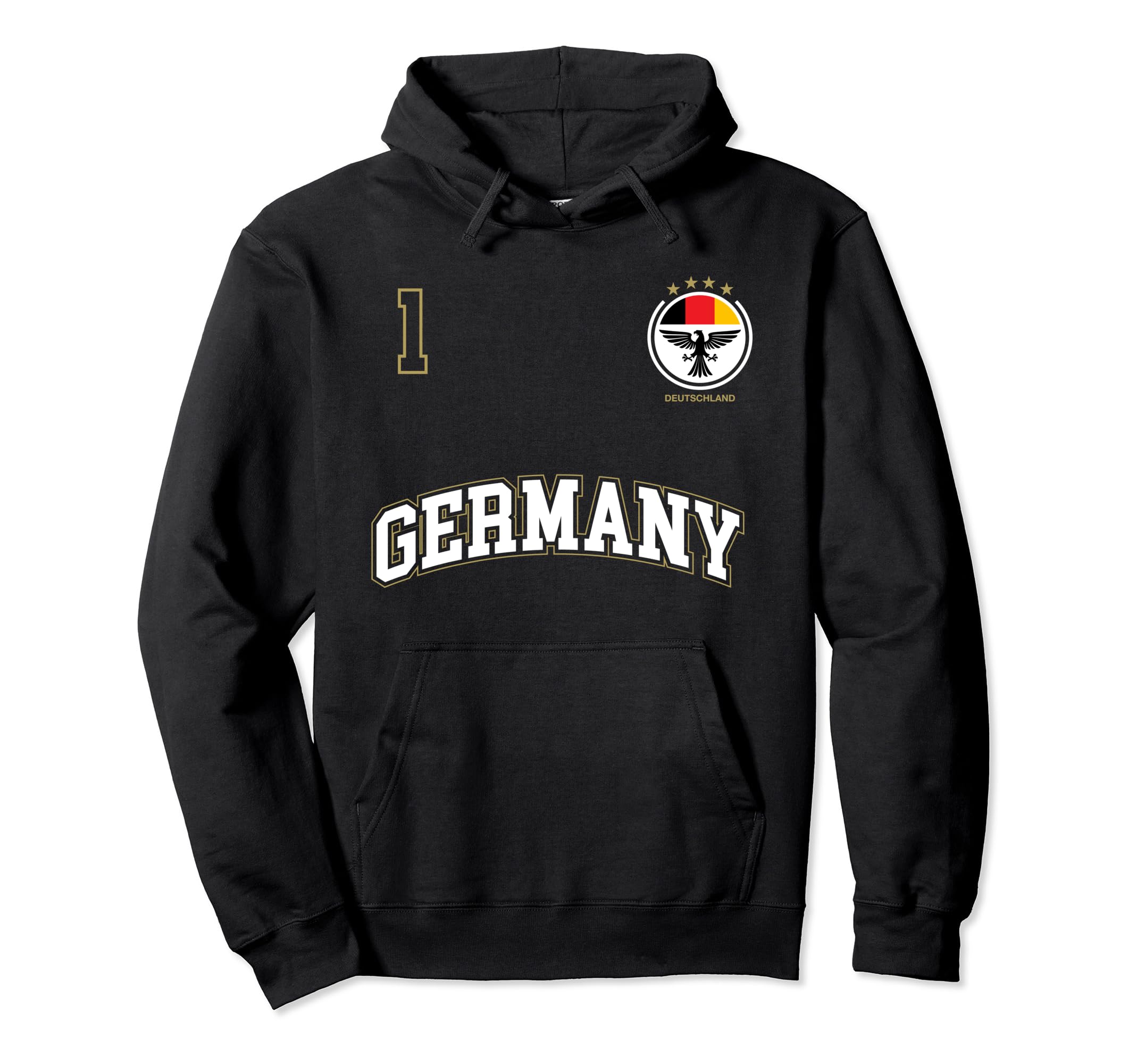 Germany Soccer No 1 Sports Team German Hoodie - Novelty Apparel for Adults - T-Shirt, Sweatshirt, Hoodie