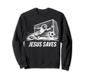 Soccer Goalie Goalkeeper Jesus Saves Sweatshirt - Novelty Apparel Unisex - T-Shirt, Sweatshirt, Hoodie