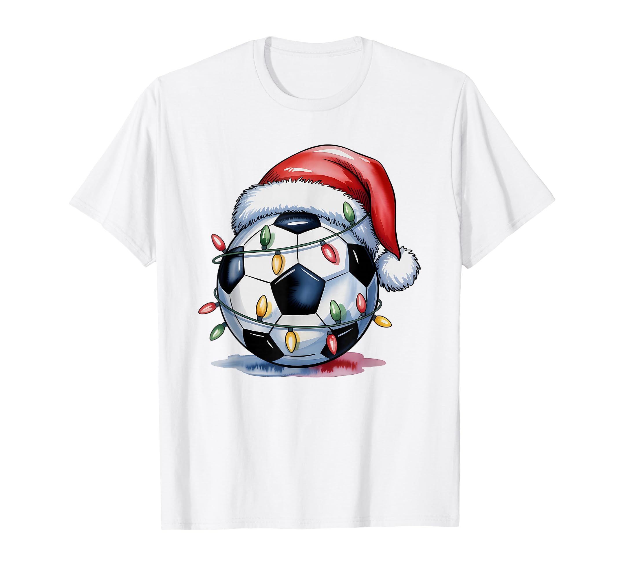 Soccer Santa Festive Cheer Game T-Shirt - Casual Everyday Wear Men Women - T-Shirt, Sweatshirt, Hoodie