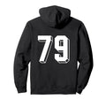 Number 79 Backside 80S 90S Team Jersey Hoodie - Graphic Print for Adults - T-Shirt, Sweatshirt, Hoodie