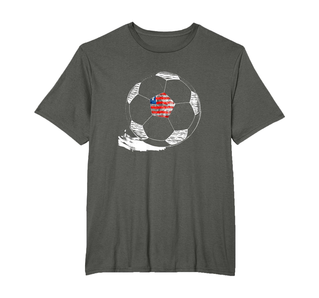 Soccer Liberia Flag Liberian Pride T-Shirt - Graphic Print for Adults - T-Shirt, Sweatshirt, Hoodie