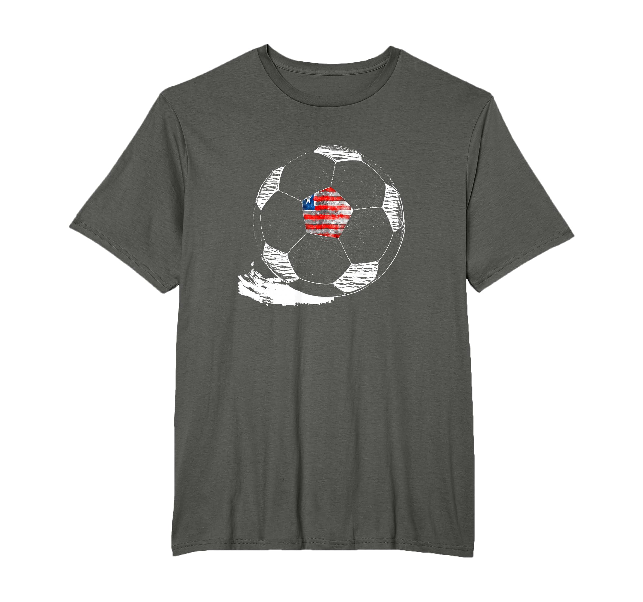 Soccer Liberia Flag Liberian Pride T-Shirt - Graphic Print for Adults - T-Shirt, Sweatshirt, Hoodie
