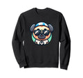 Pug Dog Soccer Player Ball Sweatshirt - Aesthetic Graphic Men Women - T-Shirt, Sweatshirt, Hoodie