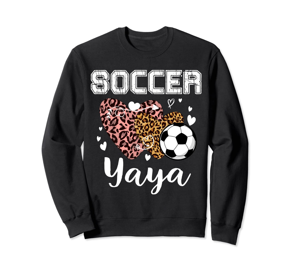 Soccer Yaya Heart Leopard Grandma Sweatshirt - Minimalist Print Men Women - T-Shirt, Sweatshirt, Hoodie