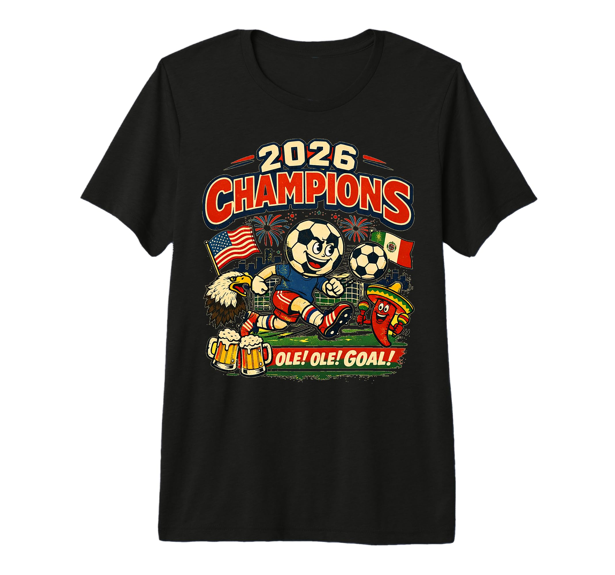 Soccer Champions 2026 Foodball Futbal T-Shirt - Aesthetic Graphic Unisex - T-Shirt, Sweatshirt, Hoodie