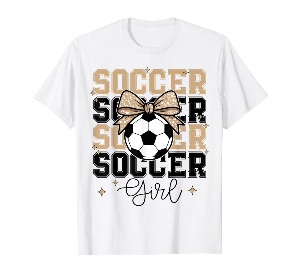 Groovy Soccer Coquette Bow Soccer T-Shirt - Fun Novelty Design Unisex - T-Shirt, Sweatshirt, Hoodie