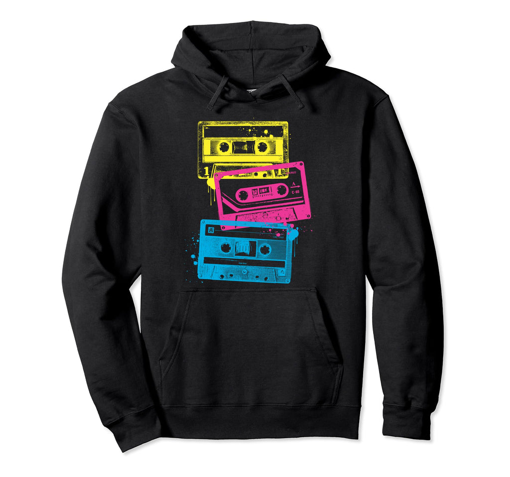 Grunge Cassette Tapes Hoodie - Unique Graphic Unisex - T-Shirt, Sweatshirt, Hoodie
