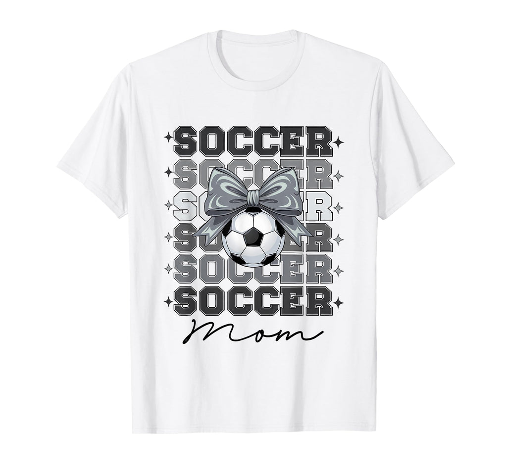 Groovy Soccer Mom Mother Coquette Bow T-Shirt - Minimalist Print Men Women - T-Shirt, Sweatshirt, Hoodie