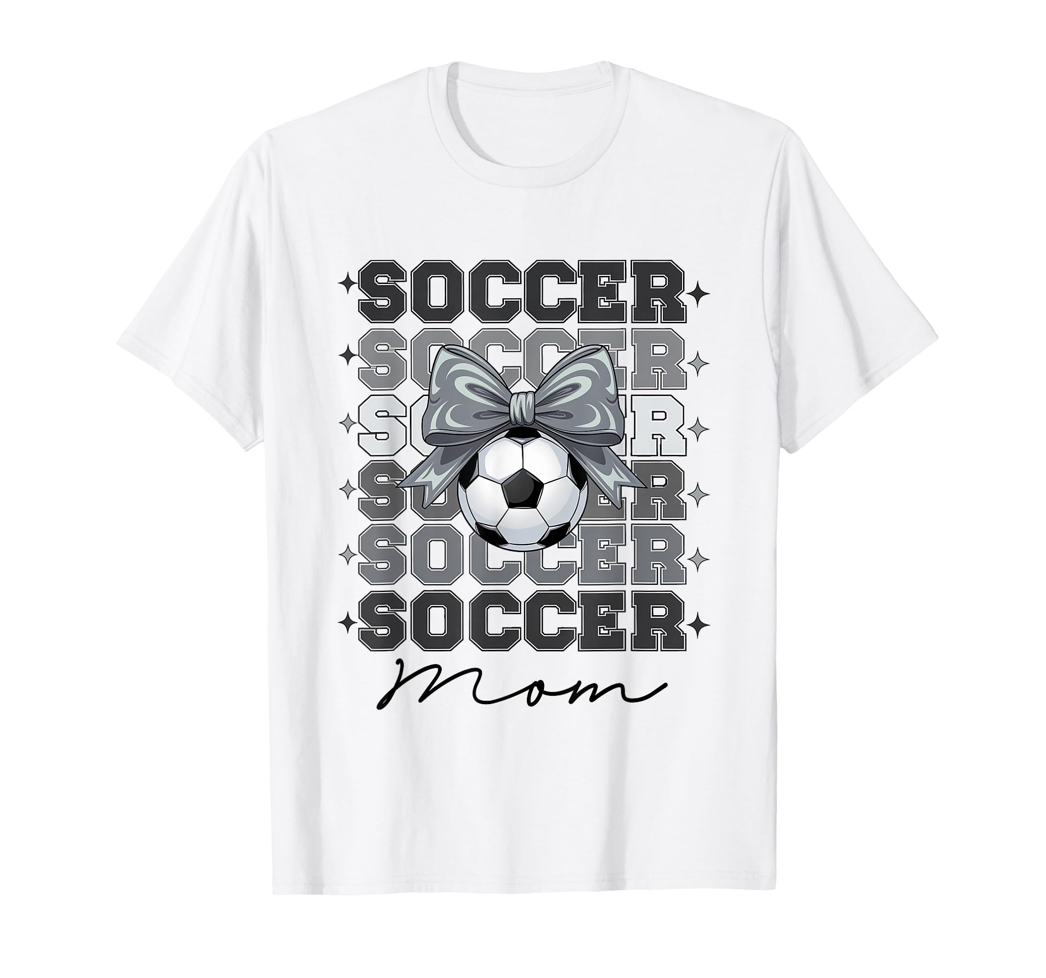 Groovy Soccer Mom Mother Coquette Bow T-Shirt - Minimalist Print Men Women - T-Shirt, Sweatshirt, Hoodie