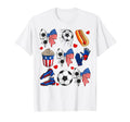 Groovy Soccer Bow Hotdog 4Th July T-Shirt - Unique Graphic for Adults - T-Shirt, Sweatshirt, Hoodie