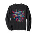Dripping Paint Boombox Old School 80S Sweatshirt - Custom Art Print Unisex - T-Shirt, Sweatshirt, Hoodie