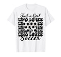 Just Who Loves Soccer Coquette Bow T-Shirt - Aesthetic Graphic for Adults - T-Shirt, Sweatshirt, Hoodie