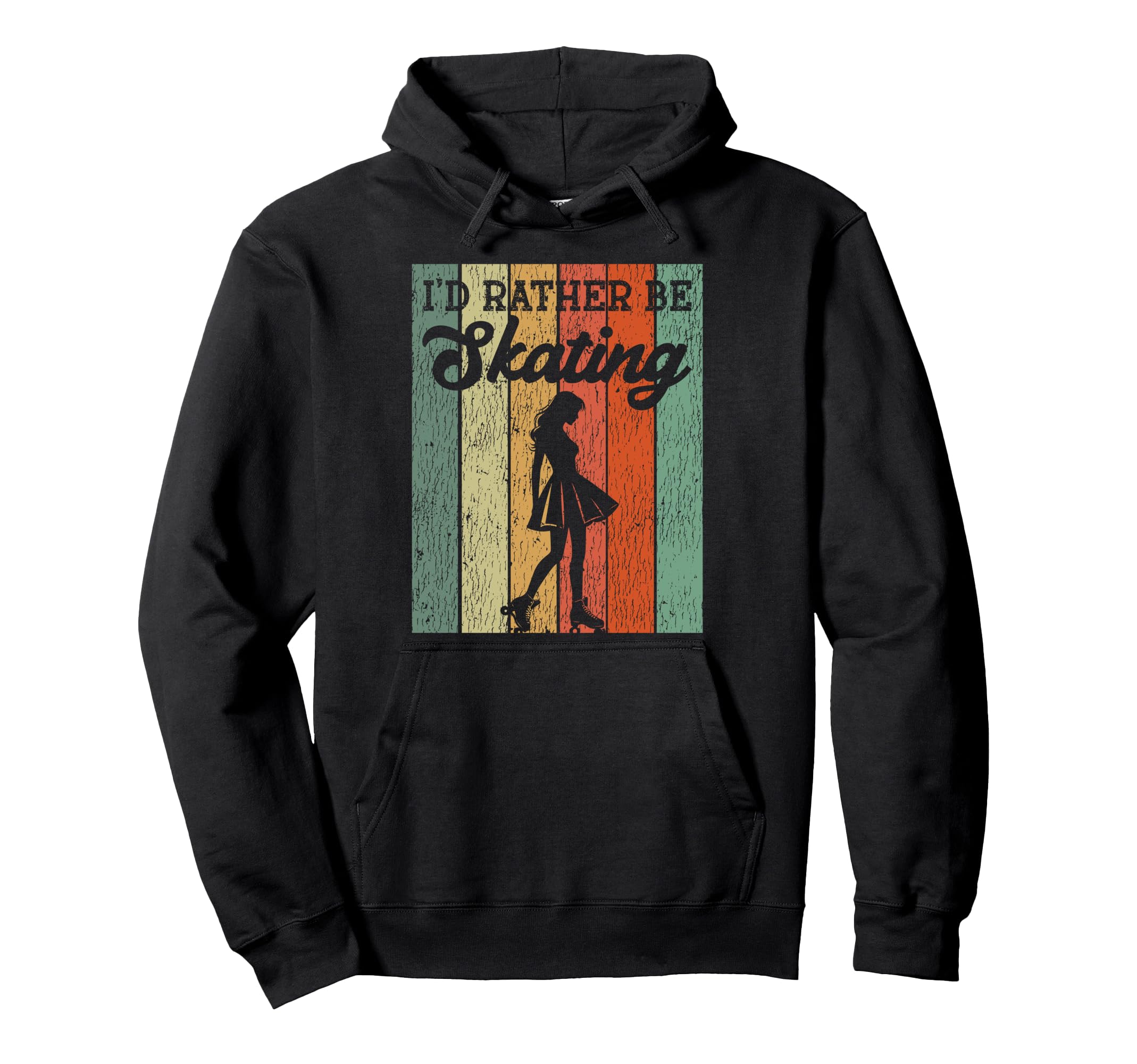 Roller Skating Skate 1970S Id Hoodie - Fun Novelty Design for Adults - T-Shirt, Sweatshirt, Hoodie