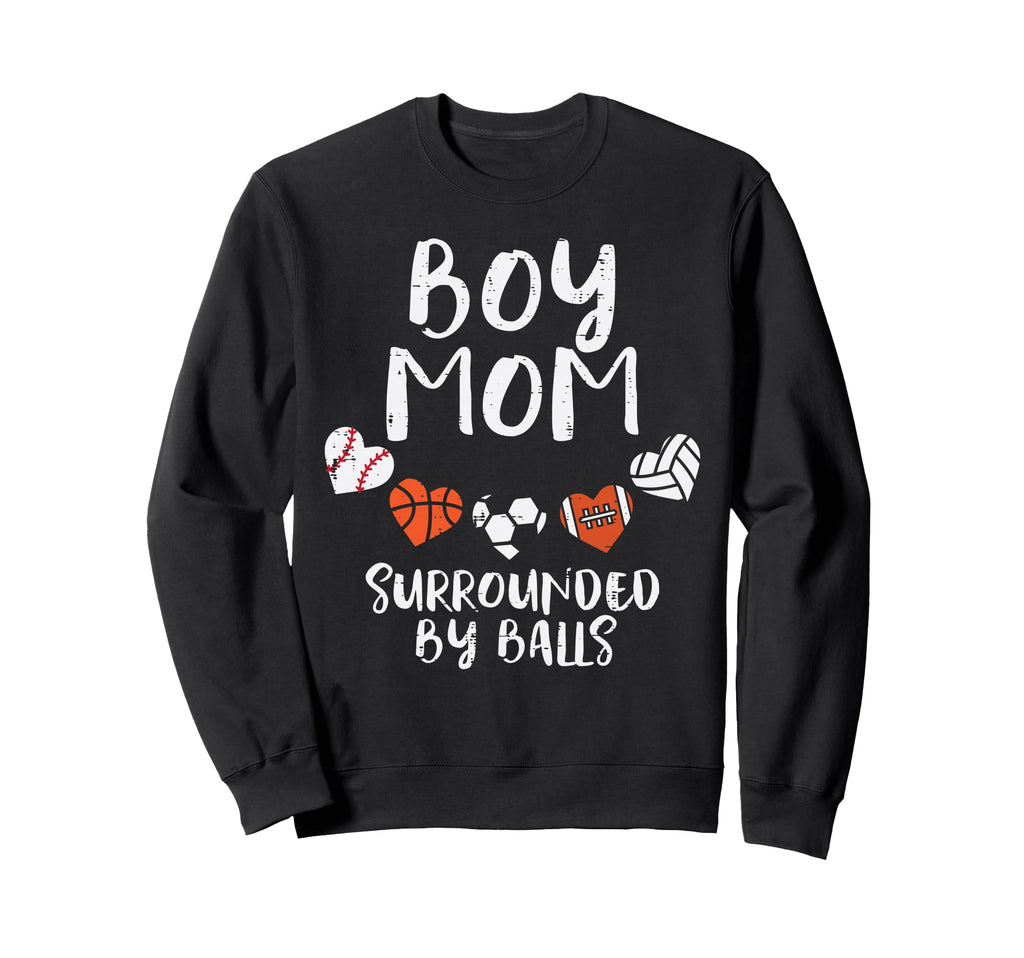 Mom Basketball Baseball Football Sweatshirt - Trendy Graphic for Adults - T-Shirt, Sweatshirt, Hoodie