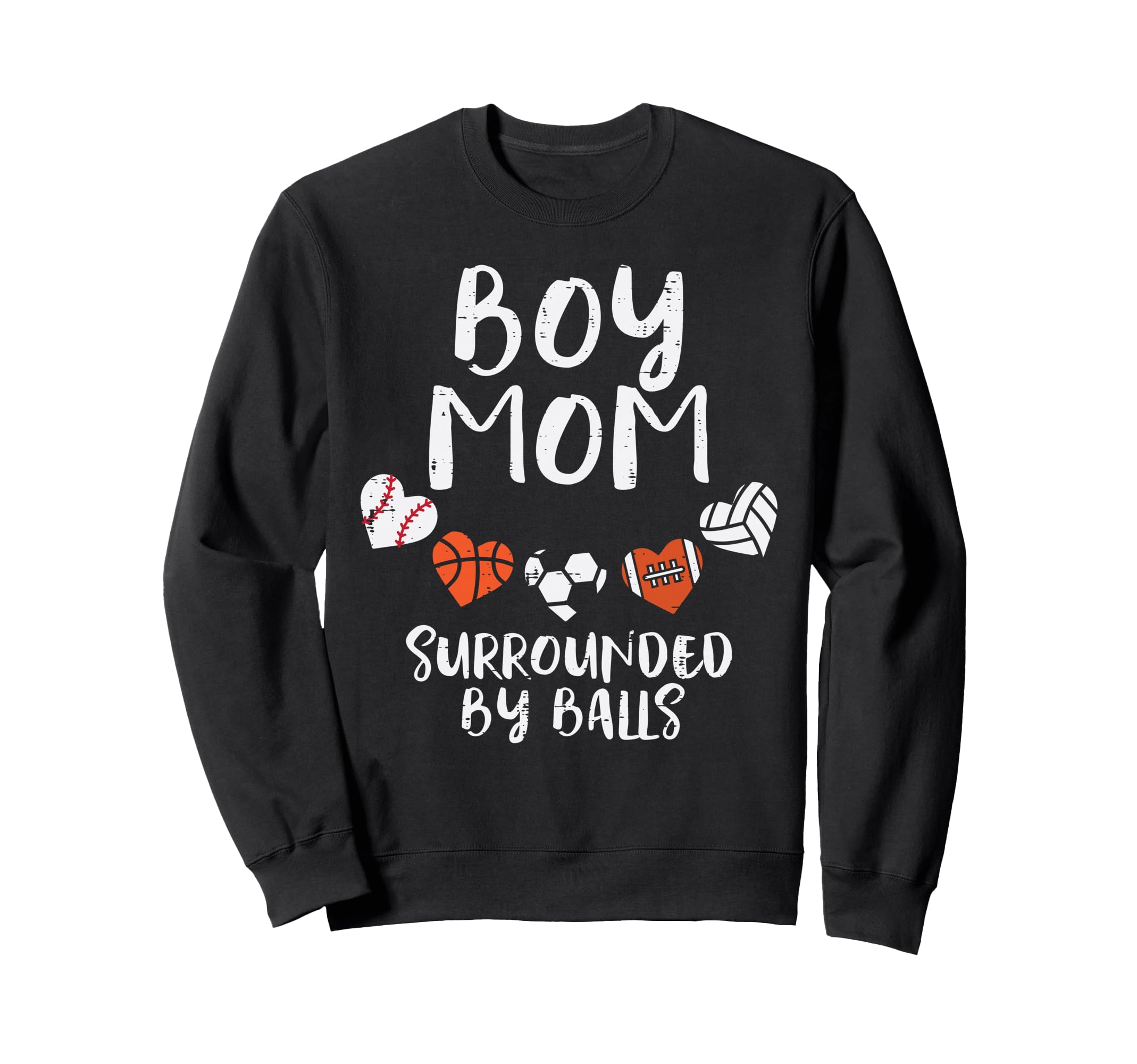 Mom Basketball Baseball Football Sweatshirt - Trendy Graphic for Adults - T-Shirt, Sweatshirt, Hoodie