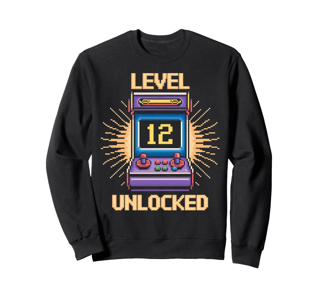 Level 12 Unlock Birthday Gamer 12 Sweatshirt - Graphic Print Men Women - T-Shirt, Sweatshirt, Hoodie