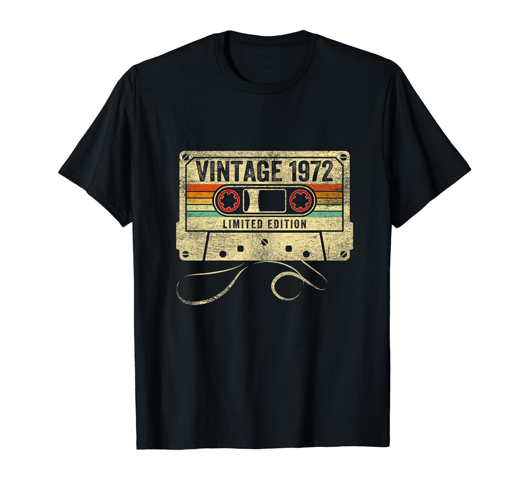 1972 52Th Birthday Cassette Tape T-Shirt - Casual Everyday Wear for Adults - T-Shirt, Sweatshirt, Hoodie
