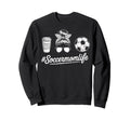 Soccermomlife Soccer Mom Messy Bun Sweatshirt - Custom Art Print Men Women - T-Shirt, Sweatshirt, Hoodie