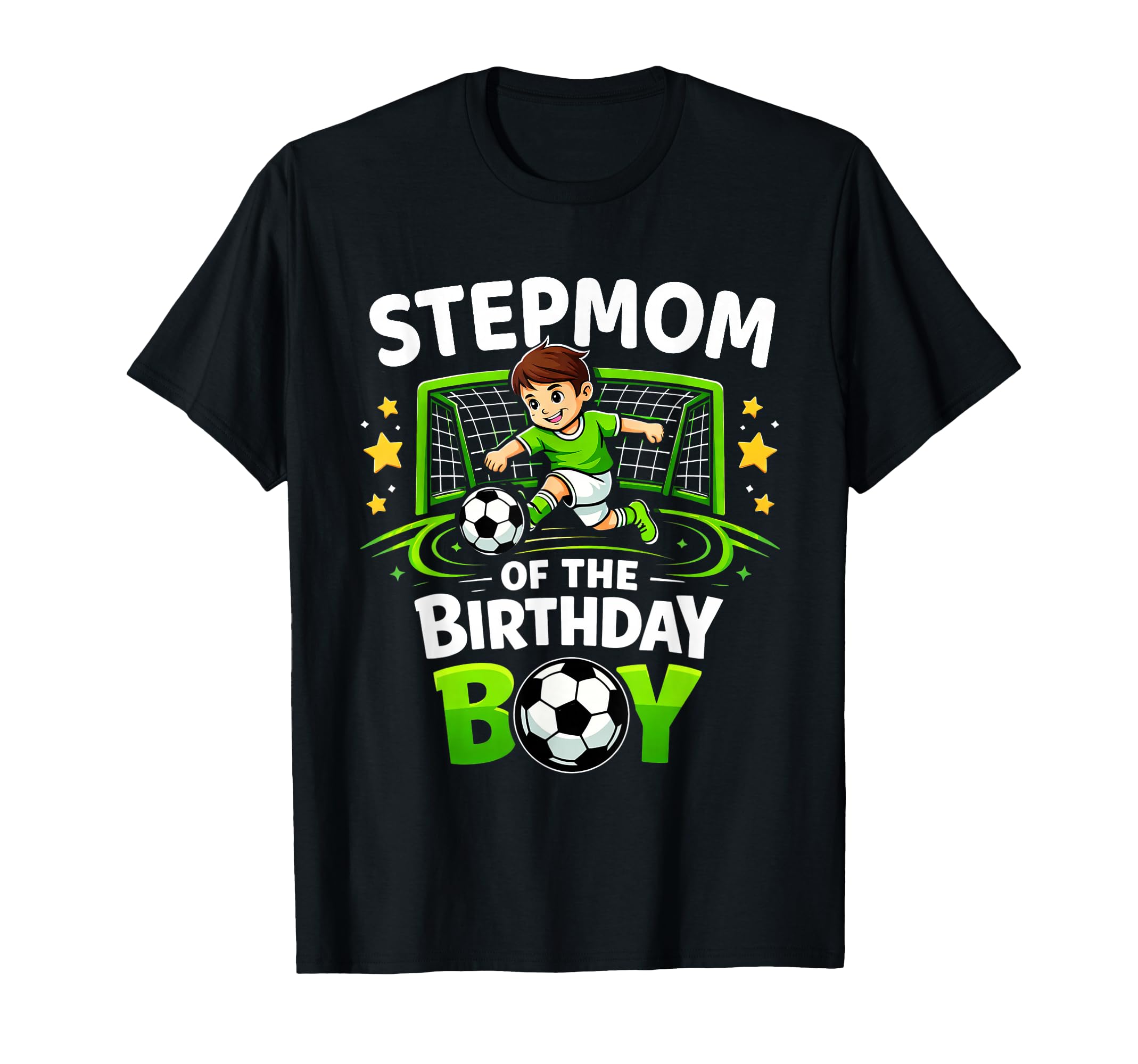Stepmom Birthday Soccer Ball Funny T-Shirt - Trendy Graphic for Adults - T-Shirt, Sweatshirt, Hoodie