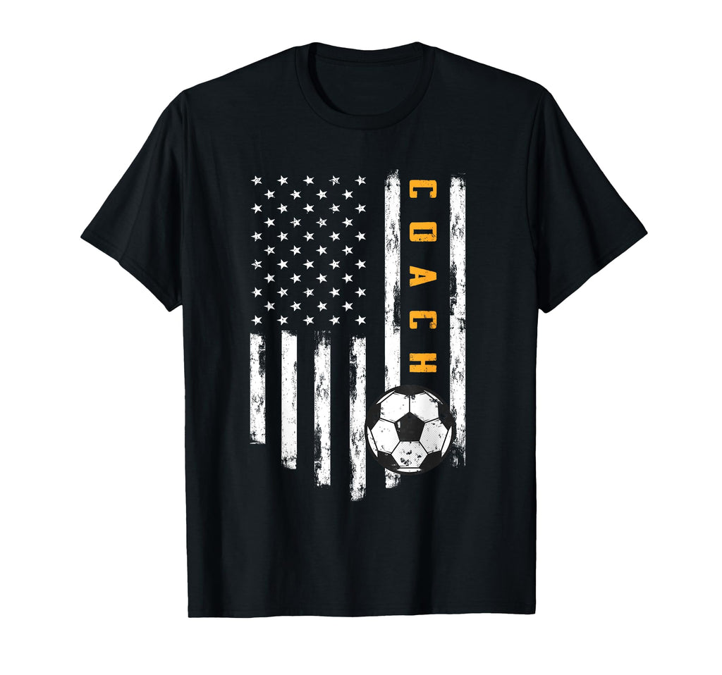 Soccer Coach American Flag Funny T-Shirt - Graphic Print for Adults - T-Shirt, Sweatshirt, Hoodie